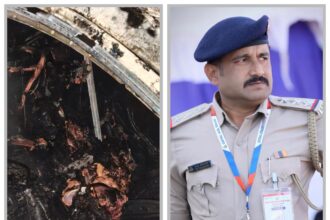 ಅಣ್ಣಿಗೇರಿ ಬಳಿ ಭೀಕರ ದುರಂತ :  ಕಾರಿನಲ್ಲಿಯೇ ಸುಟ್ಟು ಕರಕಲಾದ ಲೋಕಾ ಇನ್ಸಪೆಕ್ಟರ್