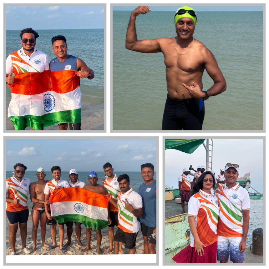 28 ಕಿ.ಮಿ. ರಾಮಸೇತು ಸಮುದ್ರ ಈಜಿದ ಹುಬ್ಬಳ್ಳಿಯ ಪೊಲೀಸ್ ಅಧಿಕಾರಿ!