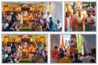 ಚೆನ್ನಮ್ಮ ಮೈದಾನದಲ್ಲಿ ಗಣೇಶ ವಿರಾಜಮಾನ!