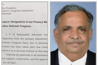 ಕಾಂಗ್ರೆಸ್ಸಿಗೆ ಕಾಮರಡ್ಡಿ ರಾಜೀನಾಮೆ