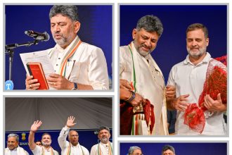 ರಾಜ್ಯದಲ್ಲಿ  ಡಿಕೆಶಿ ಸರ್ಕಾರ ಅಸ್ತಿತ್ವಕ್ಕೆ